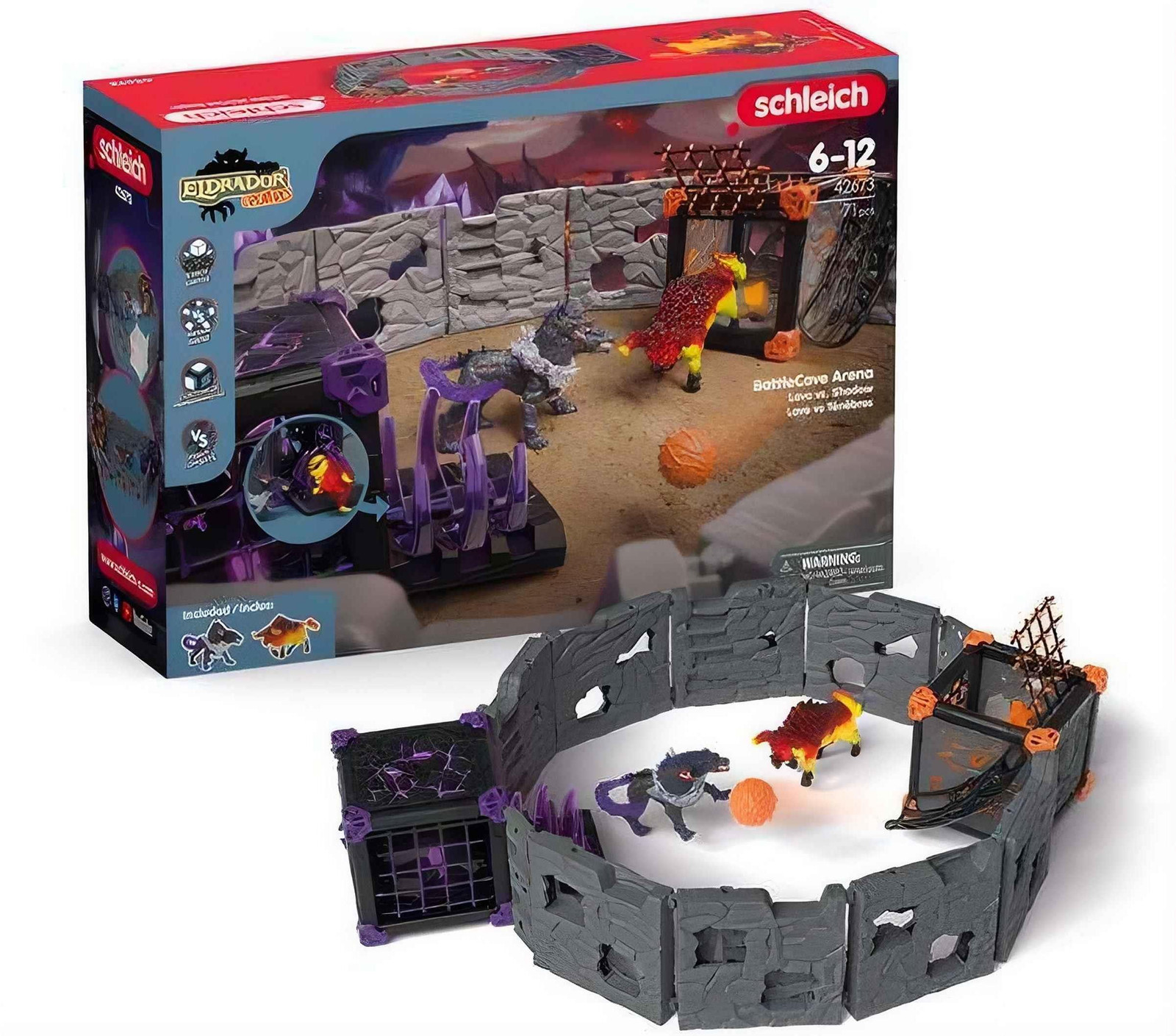 Schleich Eldrador Creatures BattleCave Arena: Lava vs. Darkness Speelset 42673