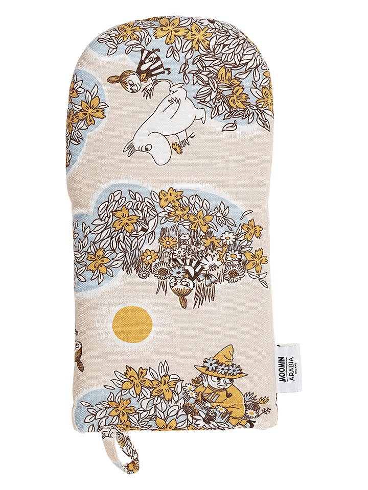 Moomin Ofenhandschuh "Friends Forever" in Beige/ Gelb - (B)15 x (H)34 cm - onesize
