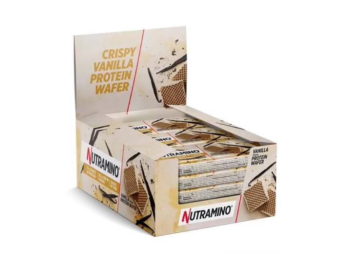 Nutramino Gaufrettes protéinées – Vanille – 12 × 39 g