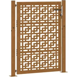 vidaXL Gartentor 105x130 cm Wetterfester Stahl Kreuz-Design