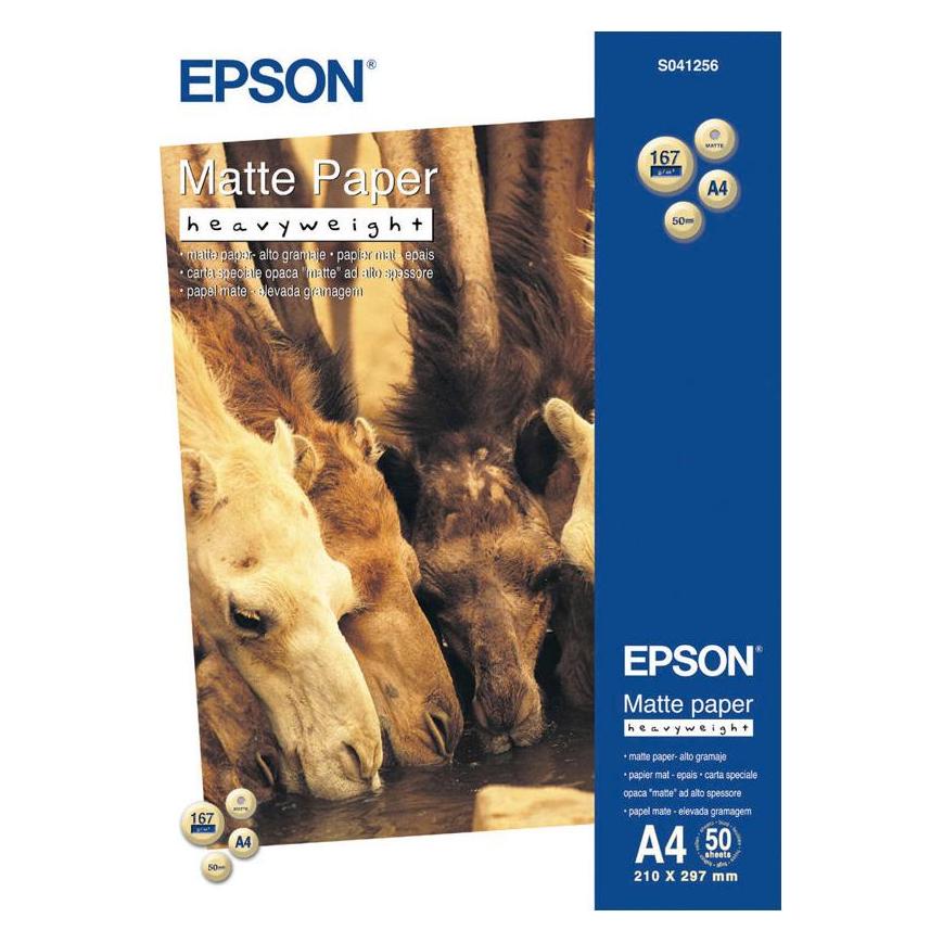 Epson Matte Paper Heavy Weight (167 g/m², A4, 50 Stk.) (C13S041256)