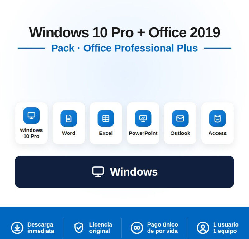 Microsoft Windows 10 PRO + Office 2019 PRO PLUS