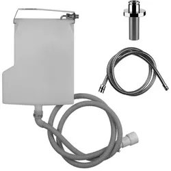 Gessi Tondo Wellness, Securflex Schlauchdurchführung, für Wannenrand, Innenmaß-Breite>50 mm, Brauseschlauch 1/2 ohne Rückholfeder, ergänzend eine Handbrause, 01763299, Farbe: Schwarz XL