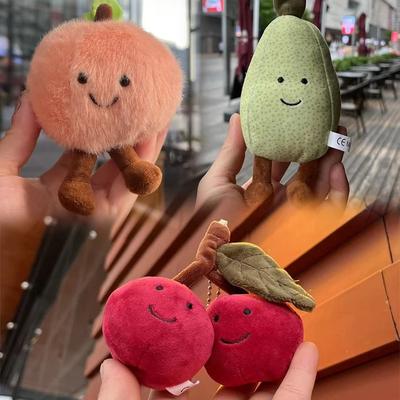 Uplifted Finds Fruit Plush Doll Smiling Peach Cherry Pear Plush Toy 7