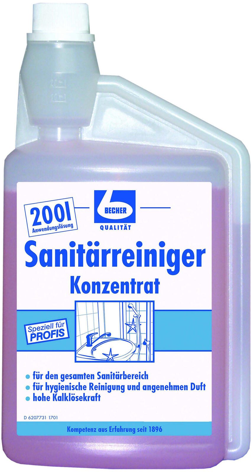 Becher Badreiniger Sanitärreiniger Konzentrat 1,0 l 1789000