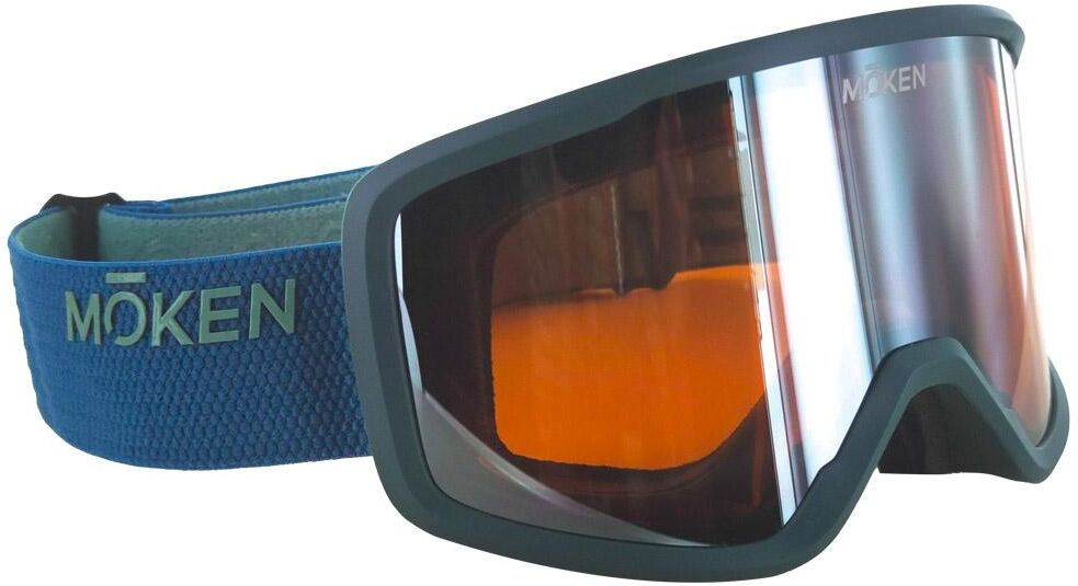 Moken Vision  - Two Blue Silver Orange Flash Silver - Masque de Ski