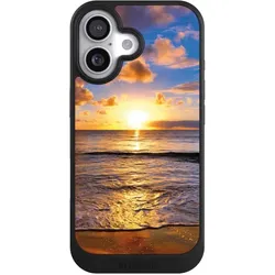 Nivocase Hülle für Apple iPhone 17 Handyhülle NIVOcore Case Schwarz Meer Sonnenuntergang Strand (Apple iPhone 17), Smartphone Hülle, Schwarz