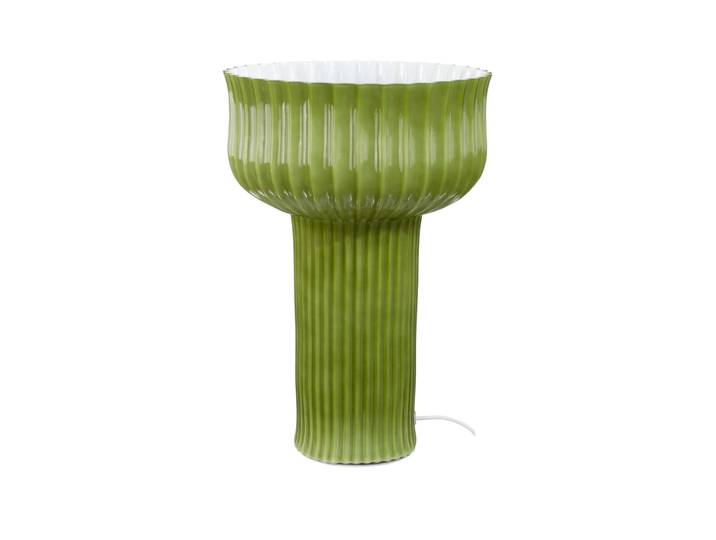 Lampe à poser en verre strié