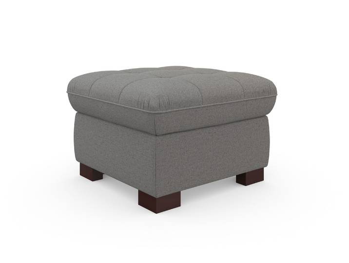 Hocker SIT & MORE Luxor , grau, B:60cm H:41cm T:60cm, Luxus-Microfaser ALTARA NUBUCK (100% Polyester);Soft clean (98% Polyester, 2% Polyamid);Struktur fein (100% Polyester), Hocker, Hocker, auch erhältlich in dem besonders leicht mit Wasser zu reinigen