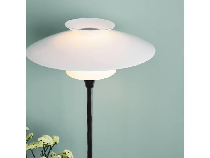 Lampadaire SCANDINAVIA, chrome/opale, hauteur 150 cm - Halo Design - Salon / séjour - Scandinave - Verre - À ampoule unique