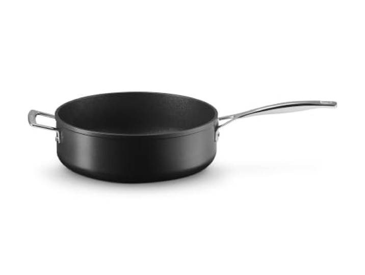LE CREUSET Aluminium-Antihaft Sautépfanne, Ø 28 cm, PFOA-frei, Für alle Herdarten inkl. Induktion geeignet, Anthrazit/Silber