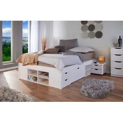 Bettanlage Holz Till ca. 140x200 cm Weiß