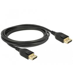 Delock DisplayPort Anschlusskabel DisplayPort Stecker 5 m Schwarz 85663 vergoldete Steckkontakte, verdrillt, dreifach geschirmt, 4K UHD, 8K UHD