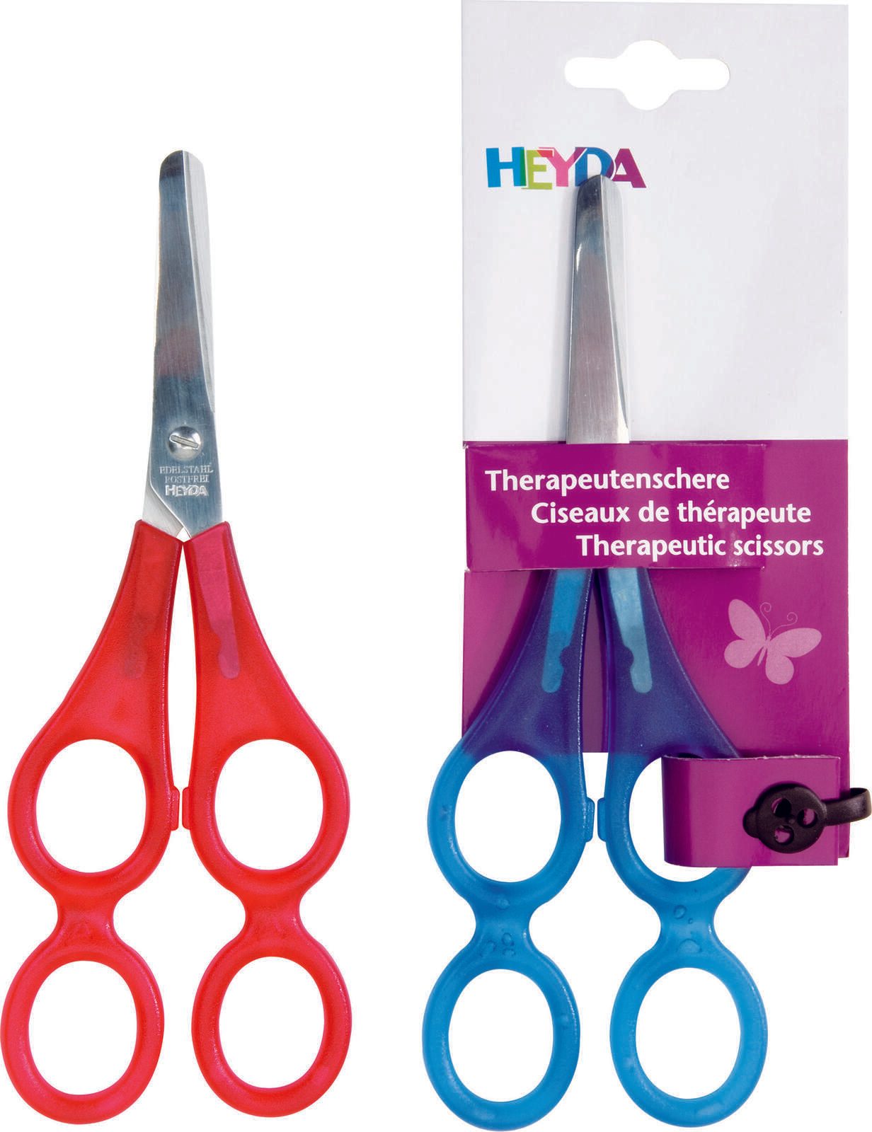 HEYDA Therapeutenschere blau oder rot 17 cm, 1 St. 204889521