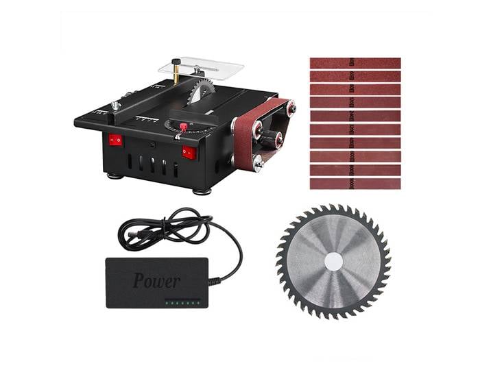 Scie de Table multifonctionnelle 200W, Mini scie électrique de bureau, vitesse et Angle, lame relevable réglable, profondeur de coupe de 30mm
