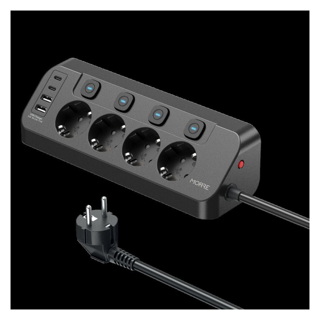 Morre Eckleiste 4G 2m 2xUSB-C 2xUSB-A M412 (4x, USB-A, USB-C, 2 m) (OTHER)