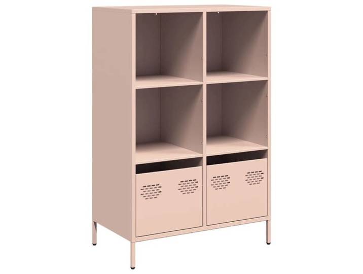 Top 2026@Meuble cuisine rangement hau Rose - SWEETY® Buffet haut rose 68x39x103 5cm acier 339356