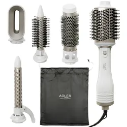 Adler AD 2027 Haarstyler 5 in 1 Weiß Champagne 1200 W mit Kaltlufttaste
