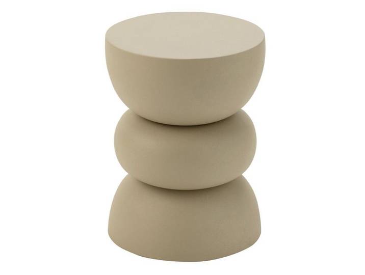 Table d'Appoint Design en Métal  Lise  43cm Ivoire