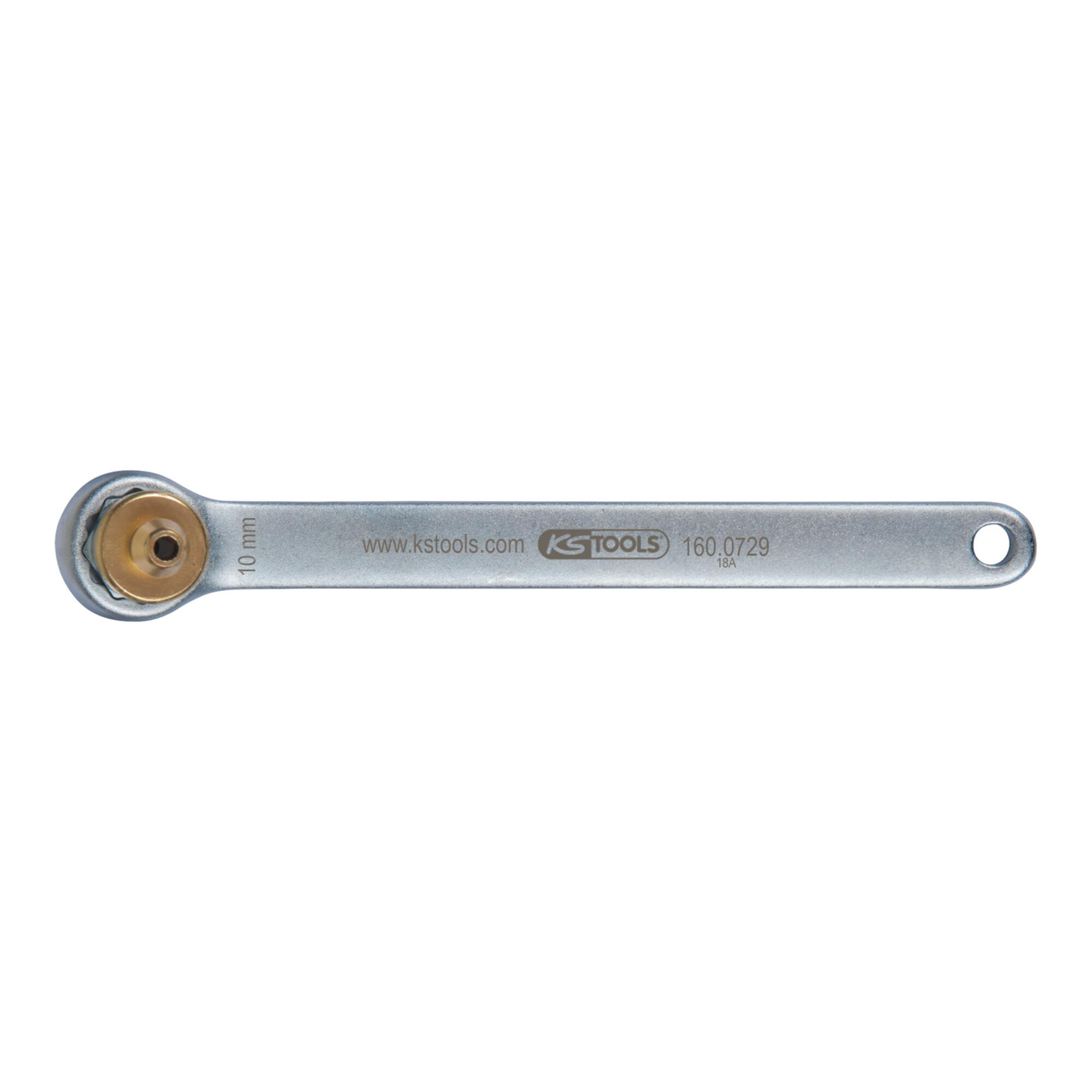 KS Tools Bremsen-Entlüftungsschlüssel, extra kurz, 10 mm, gold (160.0729)