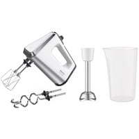 Handmixer 3Mix 9000 GN9121 weiß/silber, 750 Watt, mit Mixfuß und Becher
