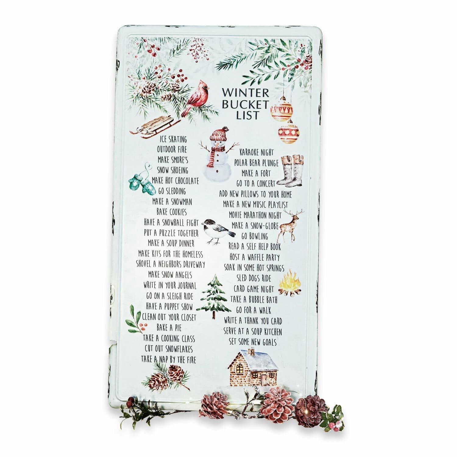 Loberon Decoboard List wit/zwart