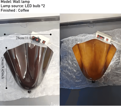 Inspire Curations French Vintage Berry Glass Wall Sconce coffee tri Light