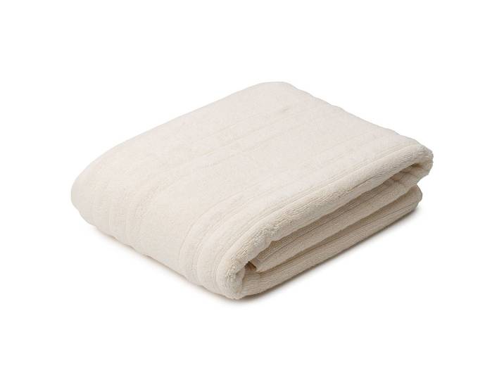 Serviette de bain Mailand Bamboo 100 x 1 x 150cm Blanc/Crème