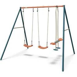 Trigano Metall-Schwingschaukel "TEO",blau / lachsrot,