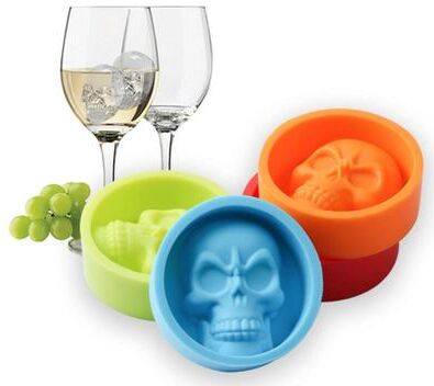 Inspired Deals Skull Ice Cube Mold Silicone Whiskey Ice Mold For Creative Drinks And Cocktails green