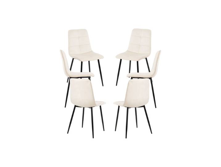 Set 6 Stühle Daris Samt - Beige