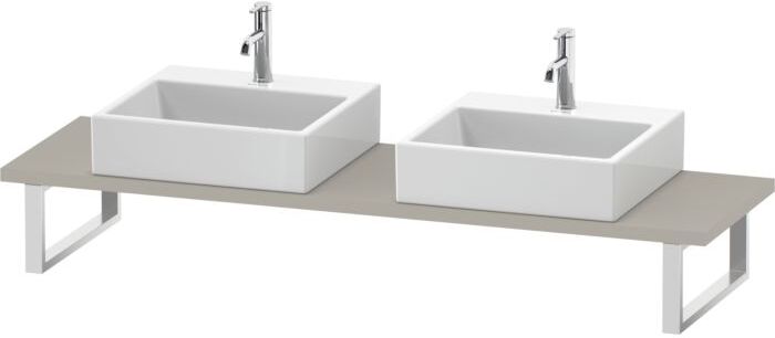 Duravit DuraStyle Konsole DS105C09191 für Aufsatzbecken, 2 Ausschnitte, Stärke 3 cm, Taupe
