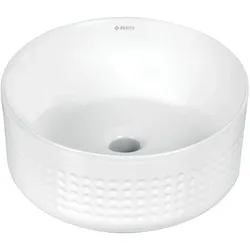 Deante, Waschbecken, Asymmetrisches Aufsatzwaschbecken aus Keramik