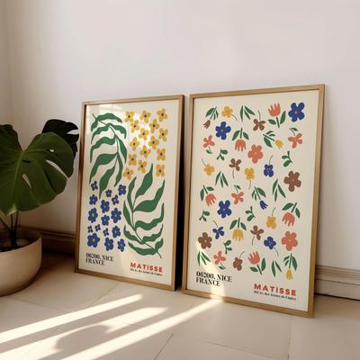 Uplift Treasures Frameless Matisse Floral Boho Wall Art Prints tt359 2pcs 11.81 15.75 In