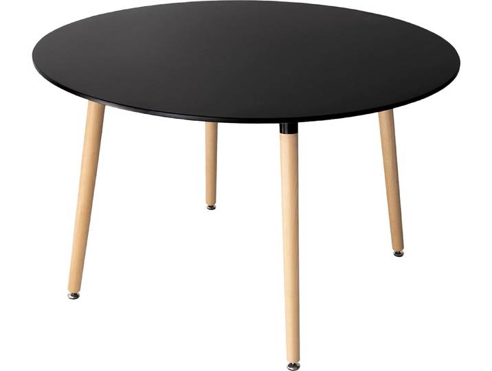 Table ronde 120cm noire MARTHA
