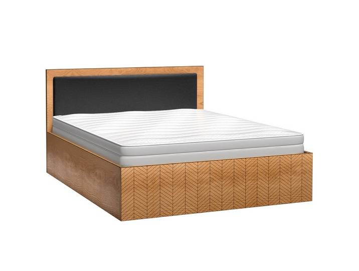 Lomadox Bettgestell FABRIANO-161, Doppelbett Einzelbett Schlafzimmermöbel modern in Eiche
