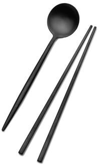 Studio Nova Studio 18.10 Nova Spoon and Chopsticks Set, Black