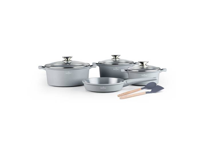 Swiss-Haus Topf-Set Swiss Haus® Kochgeschirr-Set – 9-teiliges Set Grau