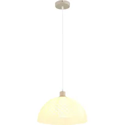 LED Hängeleuchte Pendelleuchte Esszimmerlampe champagnerfarben Metall Glas D35cm