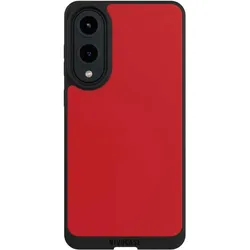 Nivocase Handyhülle für Samsung Galaxy S25 Edge Hülle NIVOpure Case Schwarz Farbe Rot einfarbig (Samsung Galaxy S25 Edge), Smartphone Hülle, Rot, Schwarz