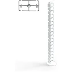 TecLines, Kabelschutz + Kabelführung, TKF001W Kabelführung für Steh-Sitz Tisch 128,5 cm, weiss (128.50 cm)