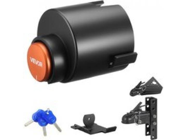 VEVOR Antivol Attelage Remorque Compatible avec Coupleurs à Boule Moulés 58,6 mm, Verrou Attelage Remorque Robuste avec 3 Clés, Anticorrosion, Verrouillage Sécurité pour Camping-cars Remorques Bateaux