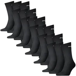 Puma Unisex Socken, Sportsocken 18 PAAR, Frotteesohle - verschiedene Farben Schwarz / 39-42