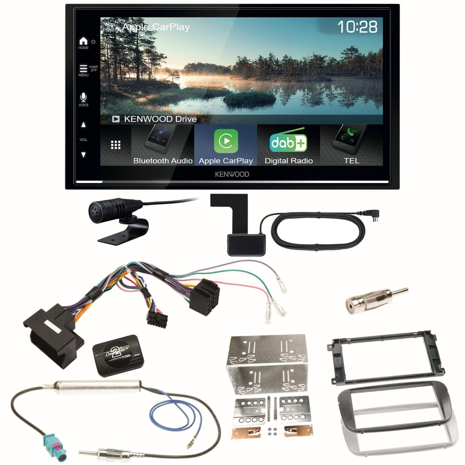 Kenwood DMX7722DABS Android Auto Einbauset für Ford Focus Mondeo S-Max Galaxy