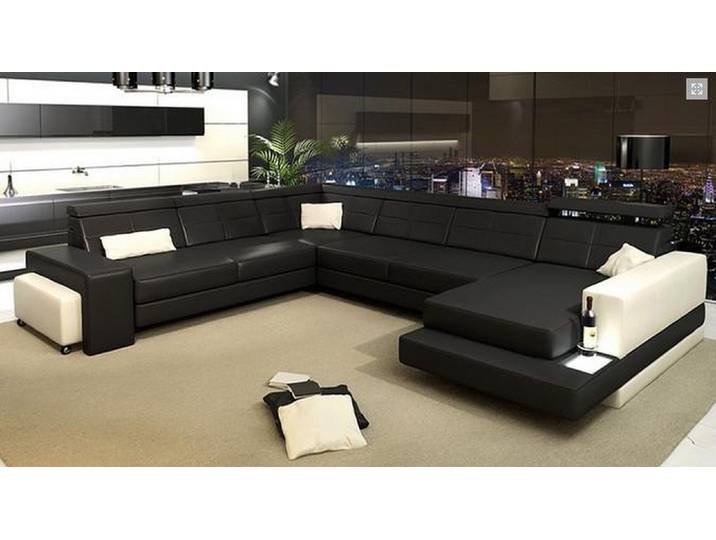 Xlmoebel Wohnlandschaft Elegante U-Form Eckcouch mit hochwertiger Polsterung, U-Form Eckcouch, Hergestellt in Europa