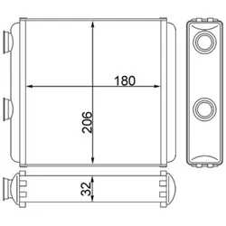 Wärmetauscher Innenraumheizung MAHLE AH 81 000S für Opel Meriva A