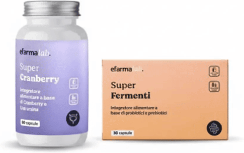 eFarmaLab Protocollo Cistite Super Fermenti 30 Capsule + Super Cranberry 60 Capsule