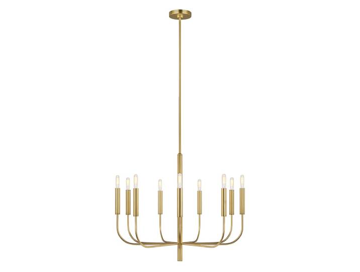 Lustre en métal laiton bruni