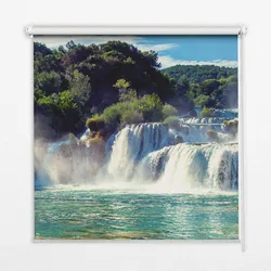 INNENROLLO - Fensterrollo - Rollo - 80x180 cm - Wasserfall