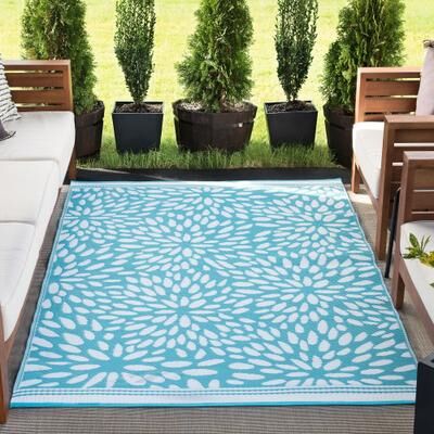 Alise Rugs Sundown Beach Floral Indoor/Outdoor Area Rug